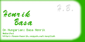 henrik basa business card